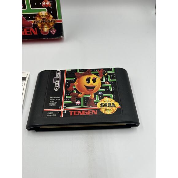 Ms. Pac-Man (Sega Genesis, 1991) Complete CIB Tested Cardboard Box - Picture 4 of 9